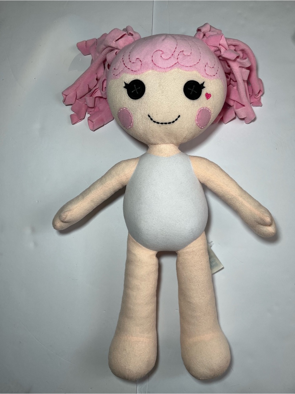 Build A Bear Lalaloopsy Jewel Sparkles Plush Doll 2013 Pink Hair No Clothes Y2K